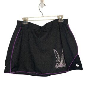 Raw Threads Athletics XL Skort Black and Purple with Fairy Wings (021)